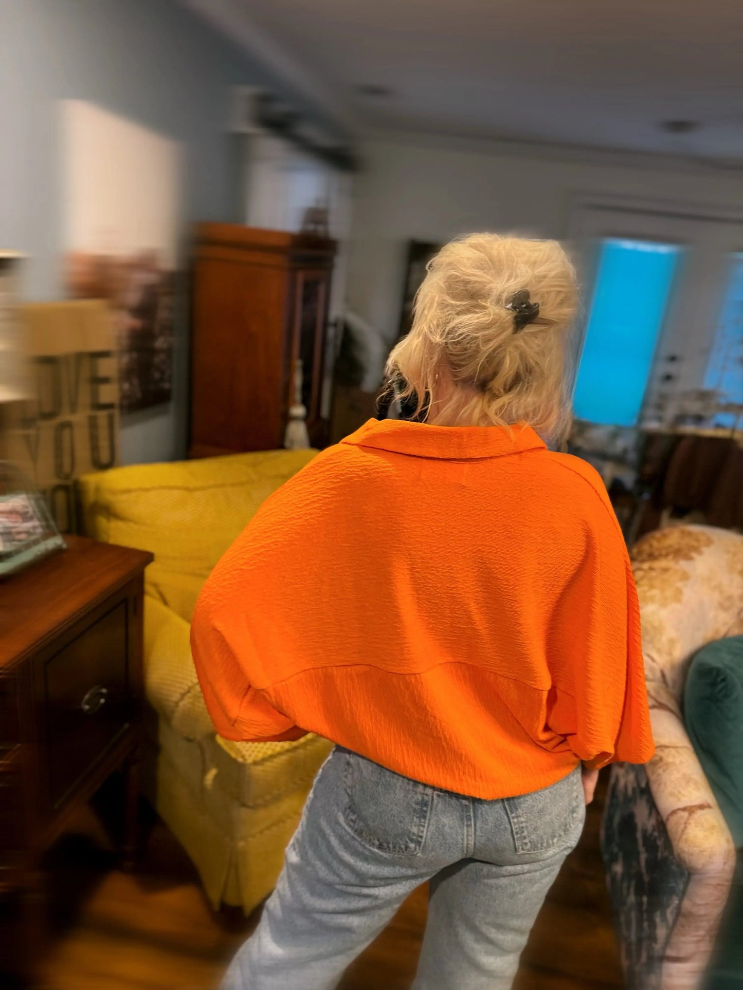 Fall Feels Chic Orange Blouse BUCKETLIST