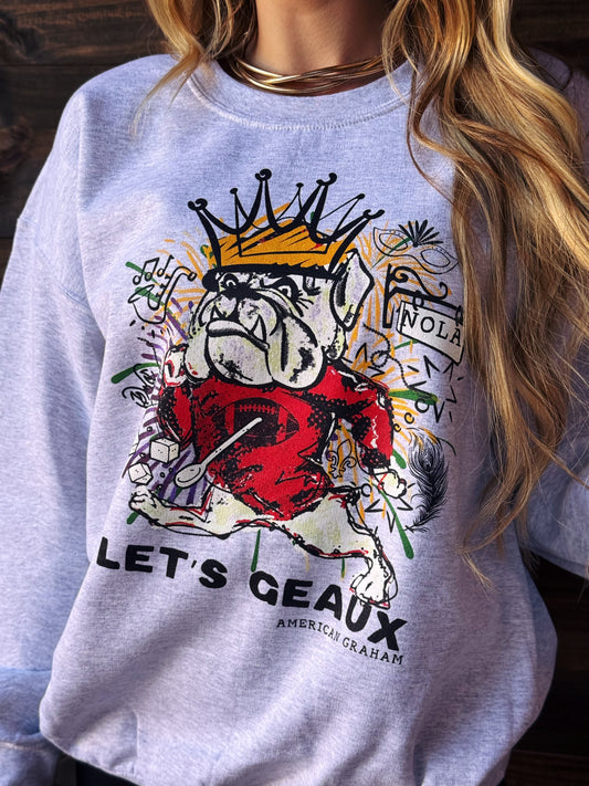 Let's Geaux, Limited Edition Sugar Bowl Artisan Graphic Sweatshirt - American Graham Apparel