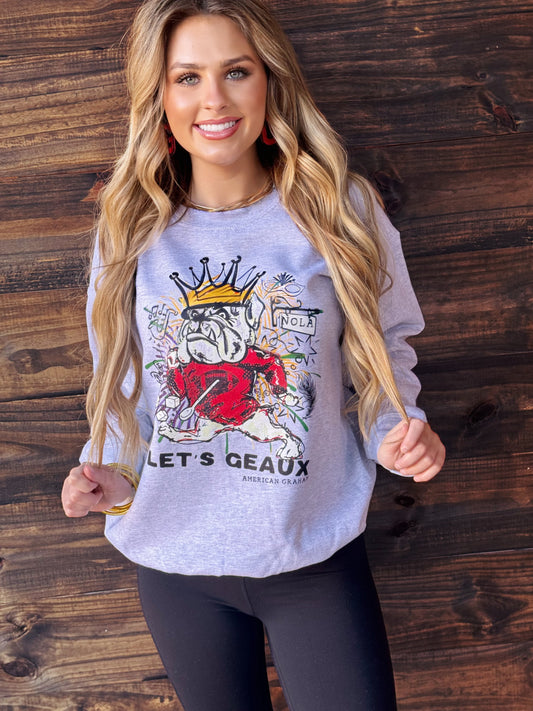 Let's Geaux, Limited Edition Sugar Bowl Artisan Graphic Sweatshirt - American Graham Apparel