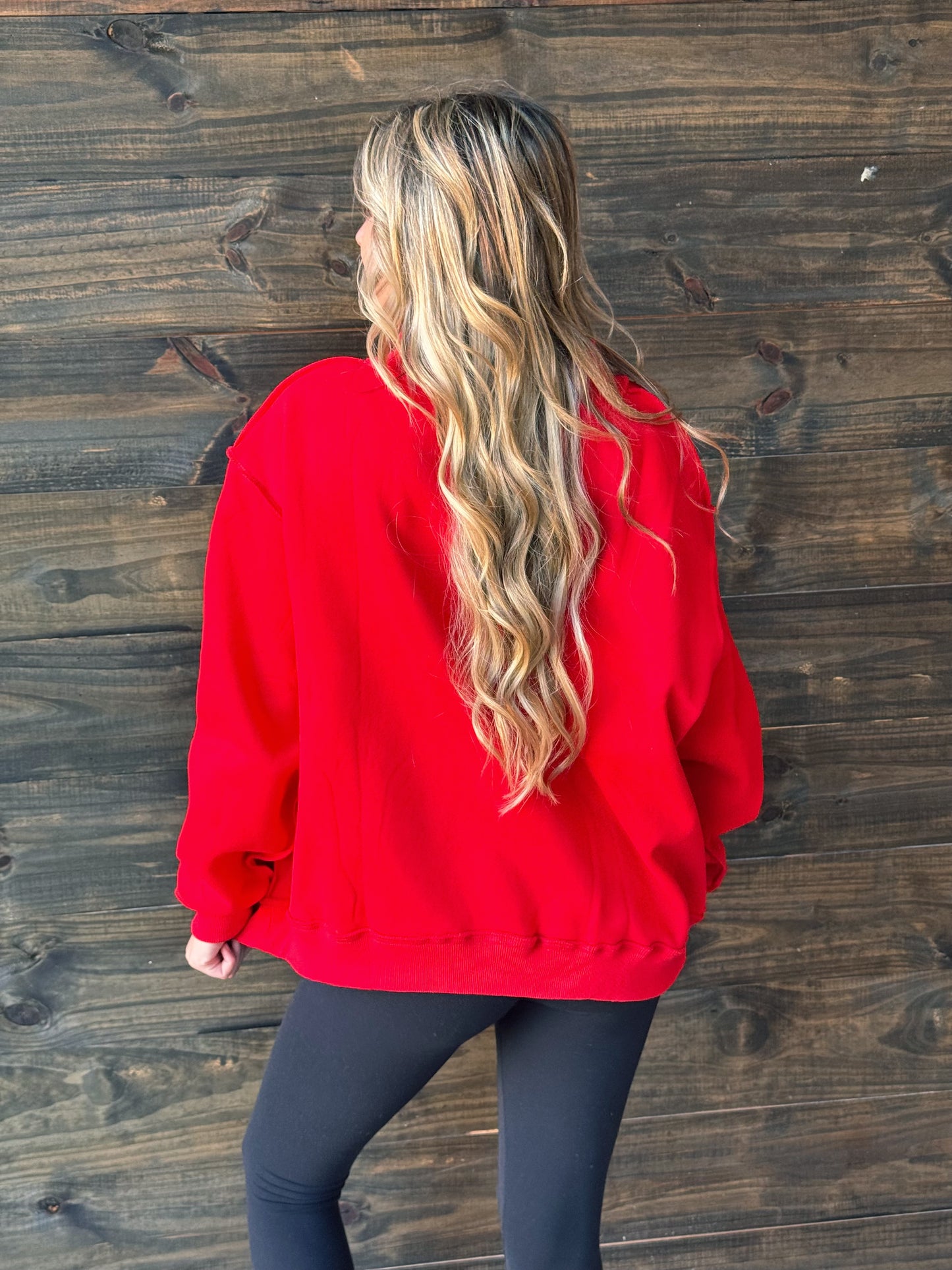 GEORGIA & GA Print Reversible Mock-Neck Sweatshirt