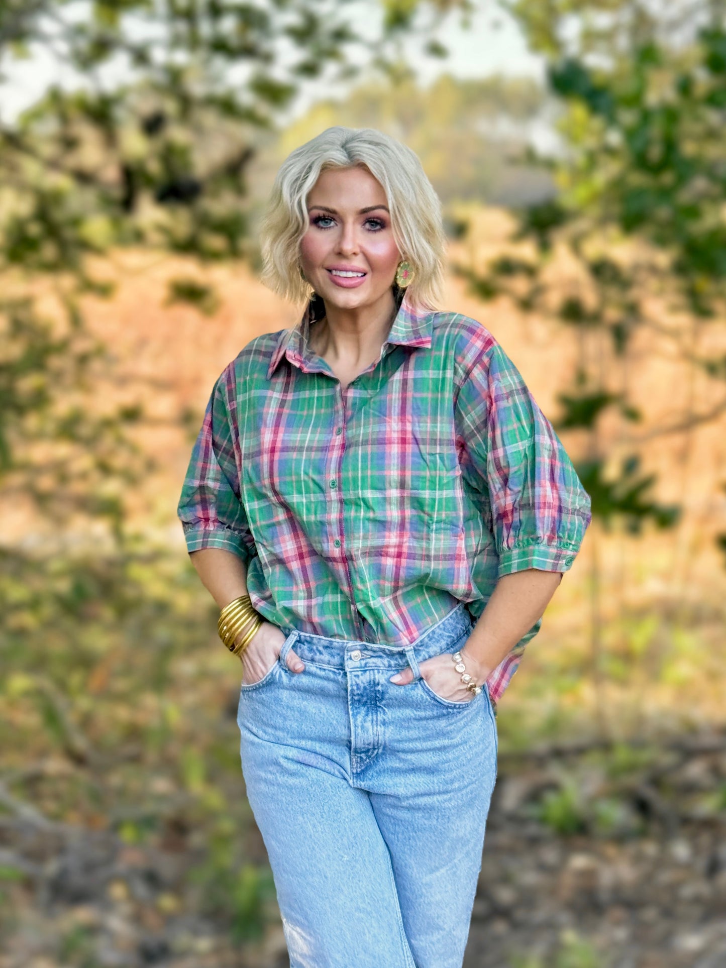 Plaid Pretty Button Down Shirt