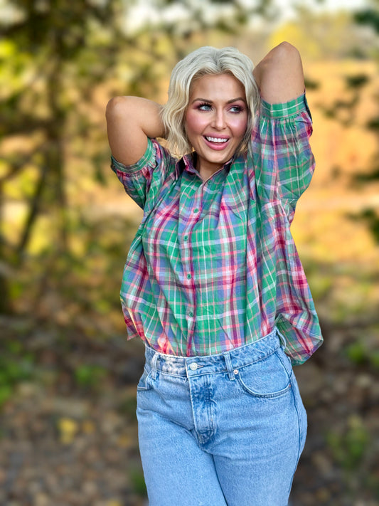 Plaid Pretty Button Down Shirt