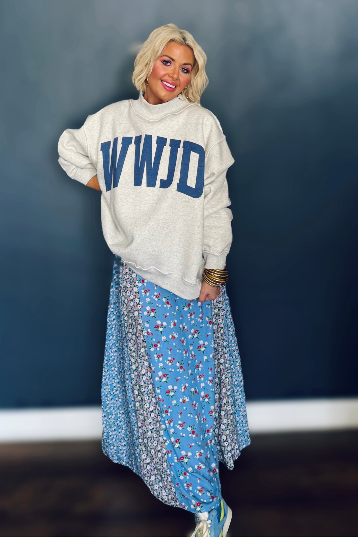Christian Graphic Reversible Mock Neck Sweatshirt - American Graham Apparel