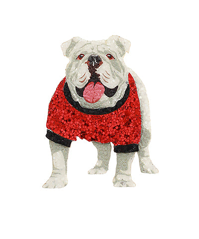 Bulldog Glitter Brooch | Game Day Pin