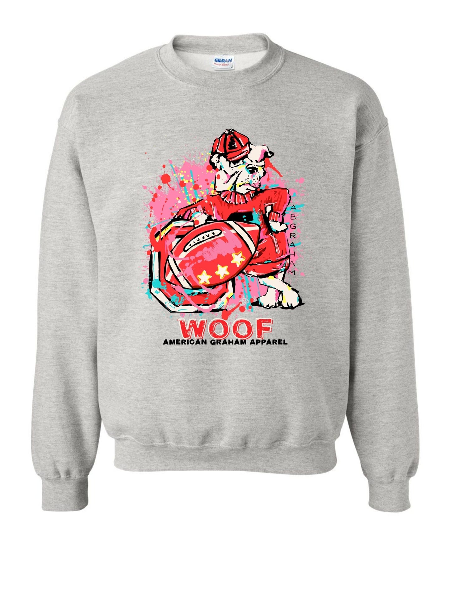 PREORDER: WOOF Artisan Bulldog Graphic Gildan Sweatshirt