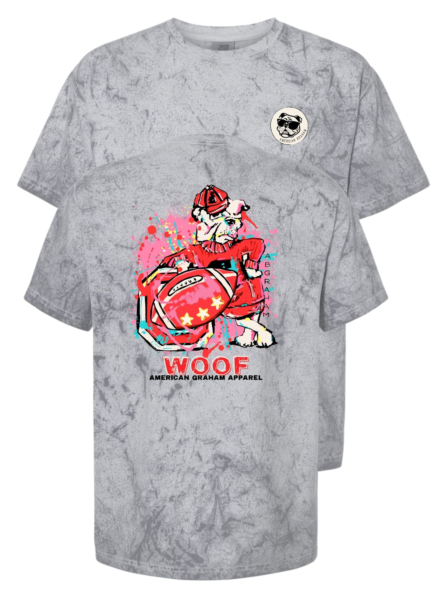 PREORDER: WOOF Comfort Colors 1745 Acid Wash Bulldog Graphic T-Shirt