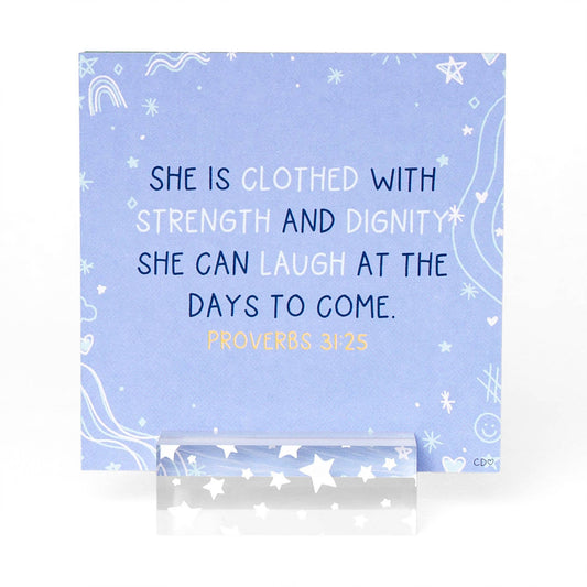 Verses for Mothers – Bible Verse Card Set with Block Acrylic Stand