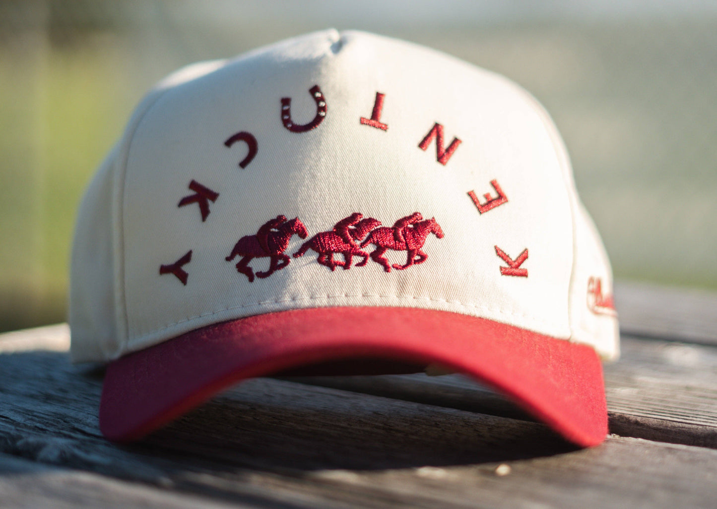 Kentucky Horse Snapback Hat – Embroidered Running Horses Cap (Red Or Blue)