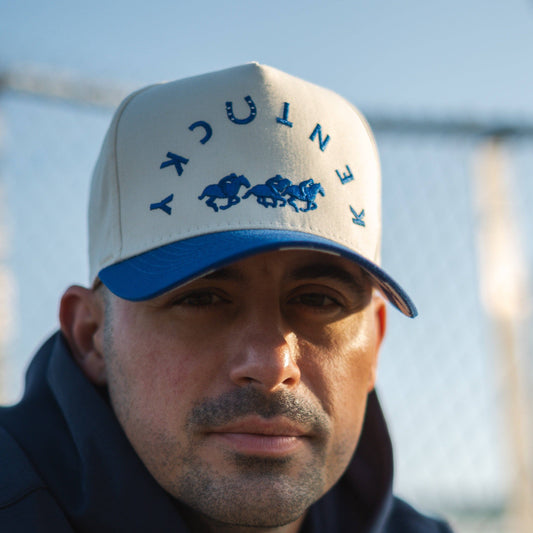 Kentucky Horse Snapback Hat – Embroidered Running Horses Cap (Red Or Blue)