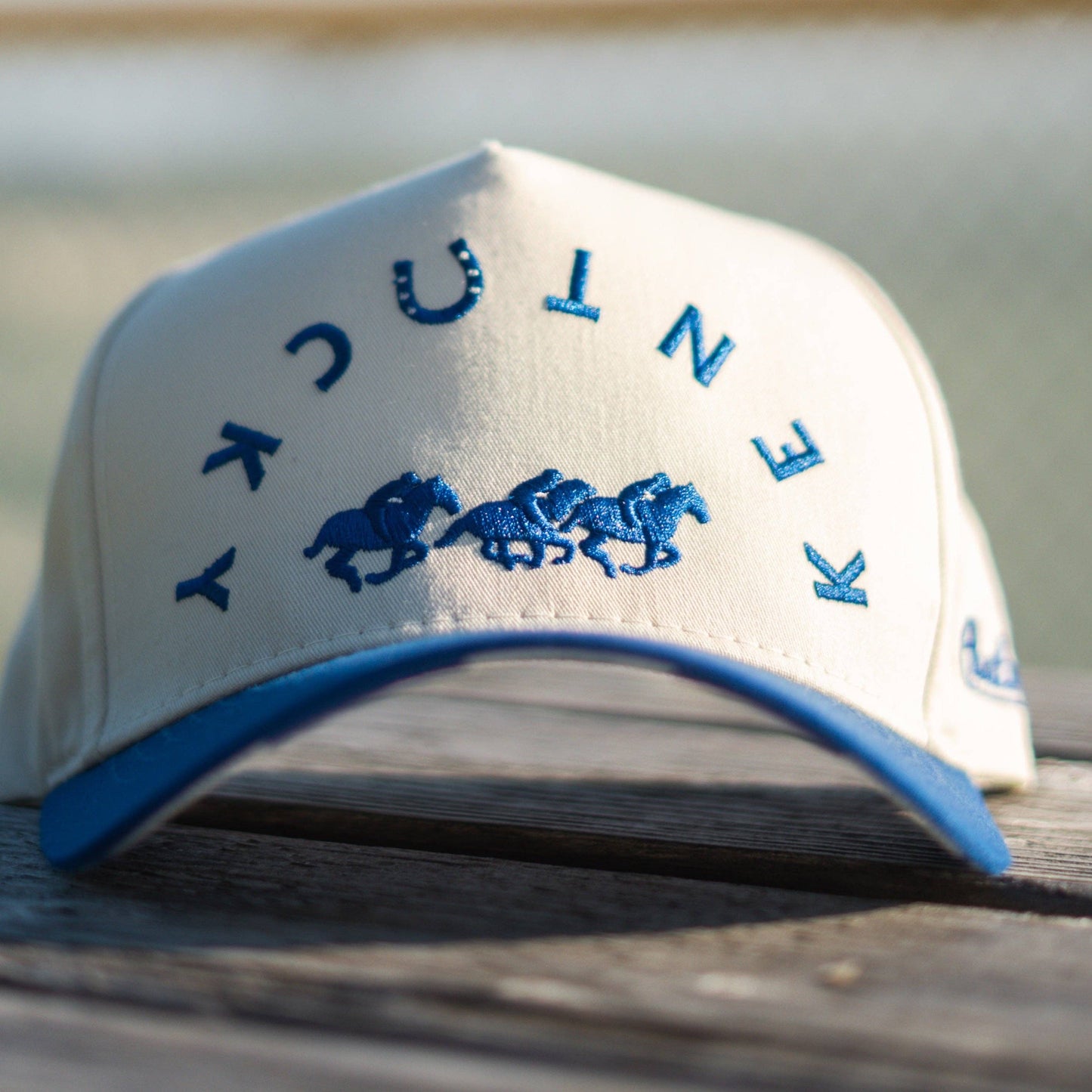 Kentucky Horse Snapback Hat – Embroidered Running Horses Cap (Red Or Blue)