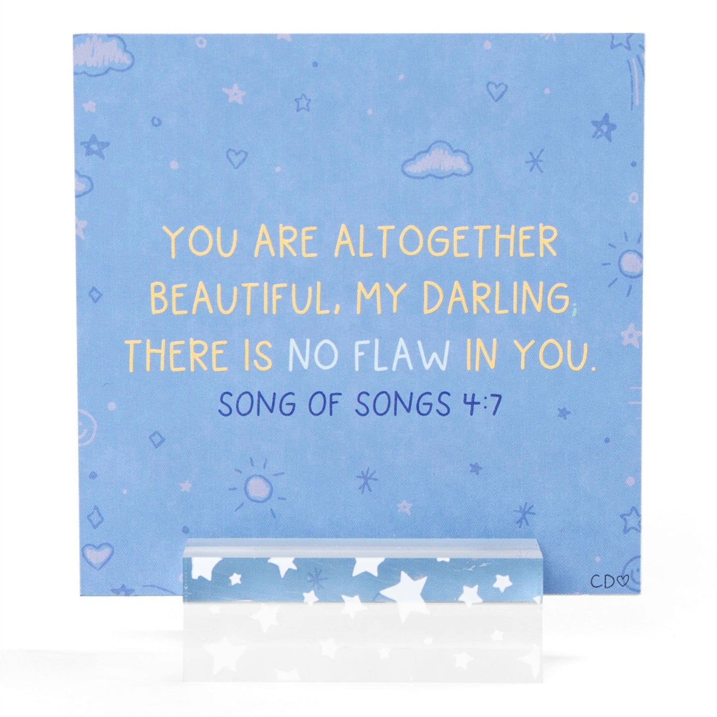Verses for Daughters – Bible Verse Card Set with Acrylic Block Stand