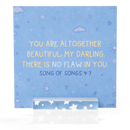 Verses for Daughters – Bible Verse Card Set with Acrylic Block Stand