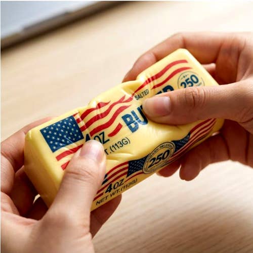 Limited Edition Patriotic Butter Squishy Toy