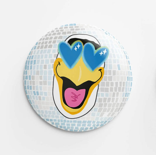 Eagle Disco Heart Eyes Button Thanks For Everything
