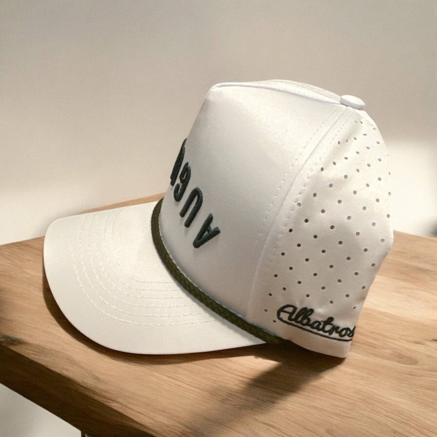 White Augusta Rope Snapback Hat