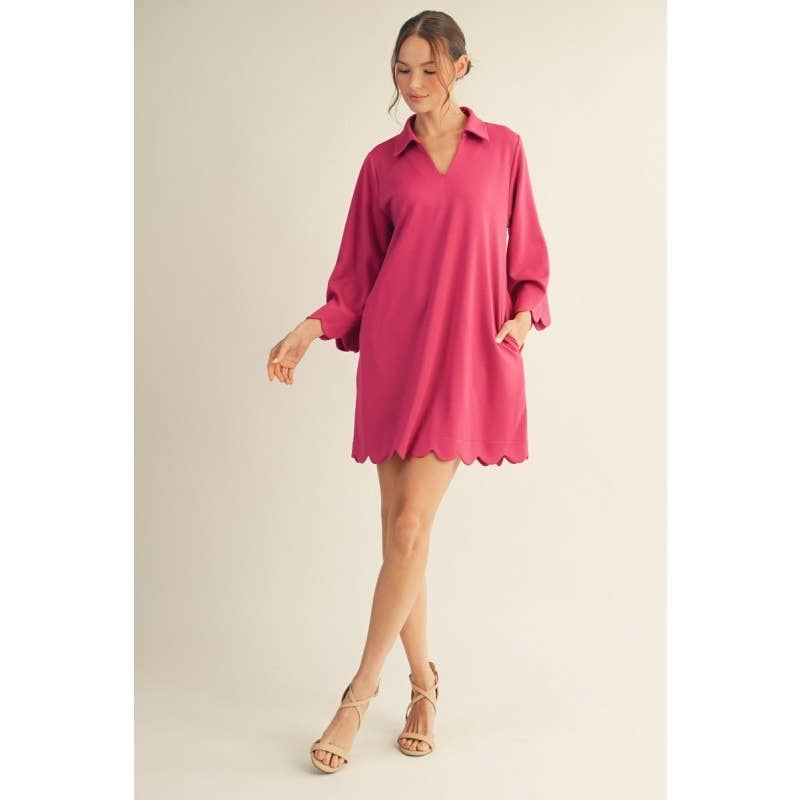 Solid Dress: RED / S