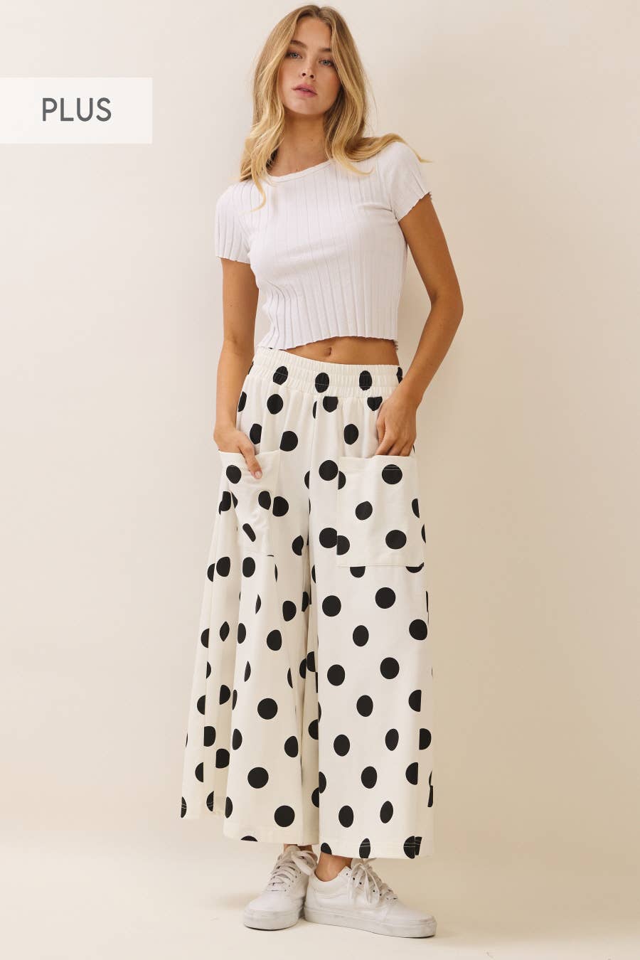 Dot About Town Wide-Leg Pants