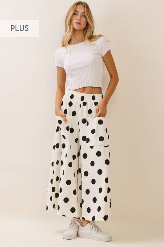 Dot About Town Wide-Leg Pants