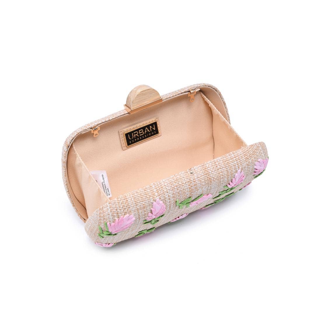 Petite Blooms Woven Box Clutch
