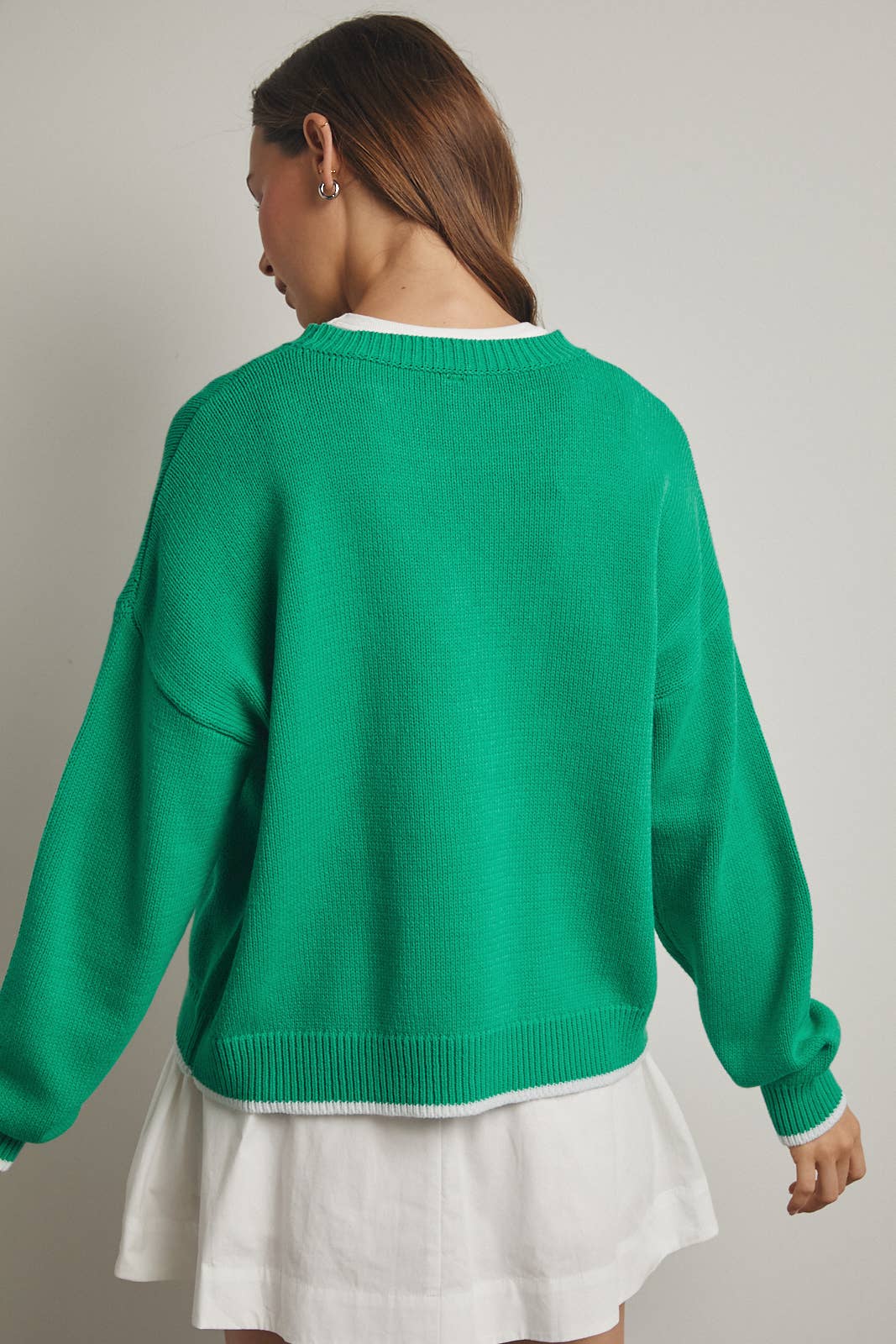 Fairways and Fun Days Green & White Golf Club Knit Sweater