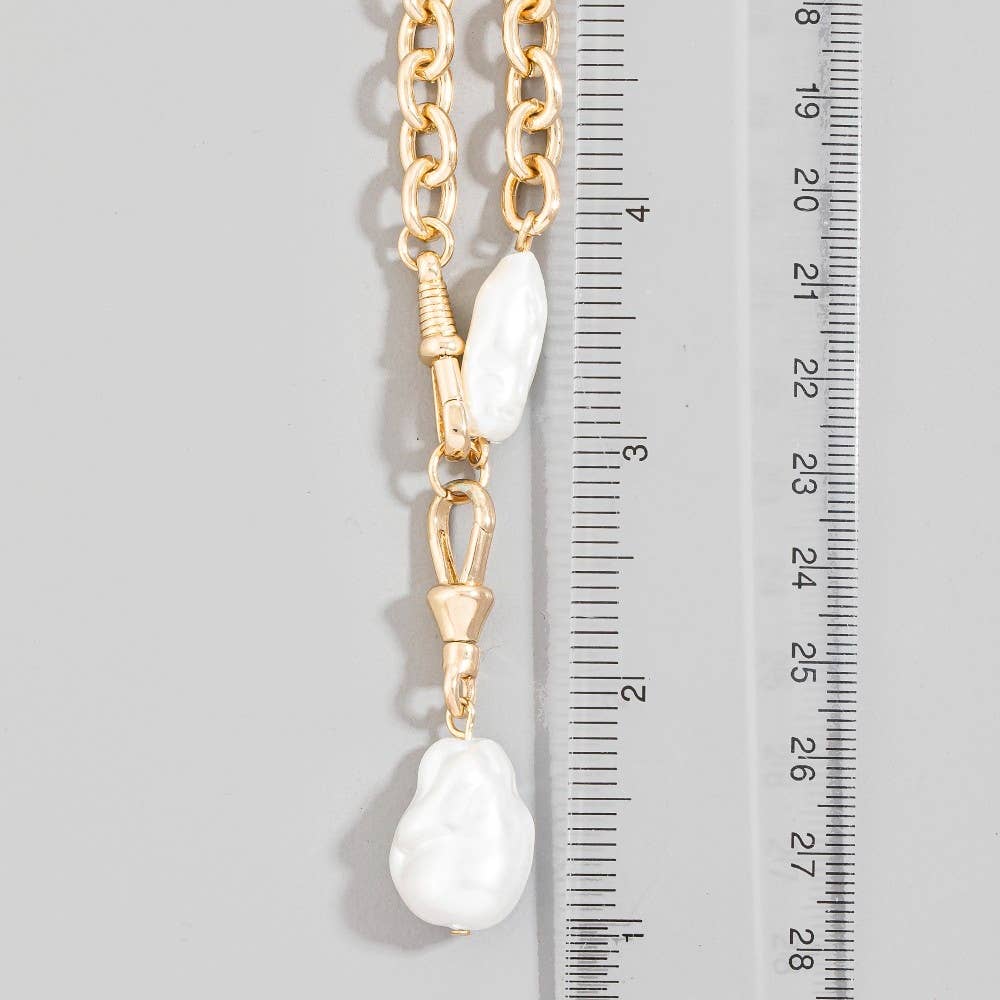 Collier pendentif chaîne perle du sud