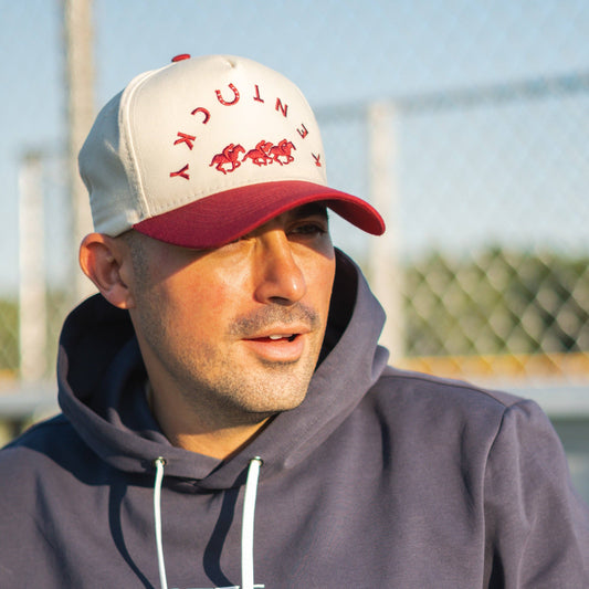 Kentucky Horse Snapback Hat – Embroidered Running Horses Cap (Red Or Blue)