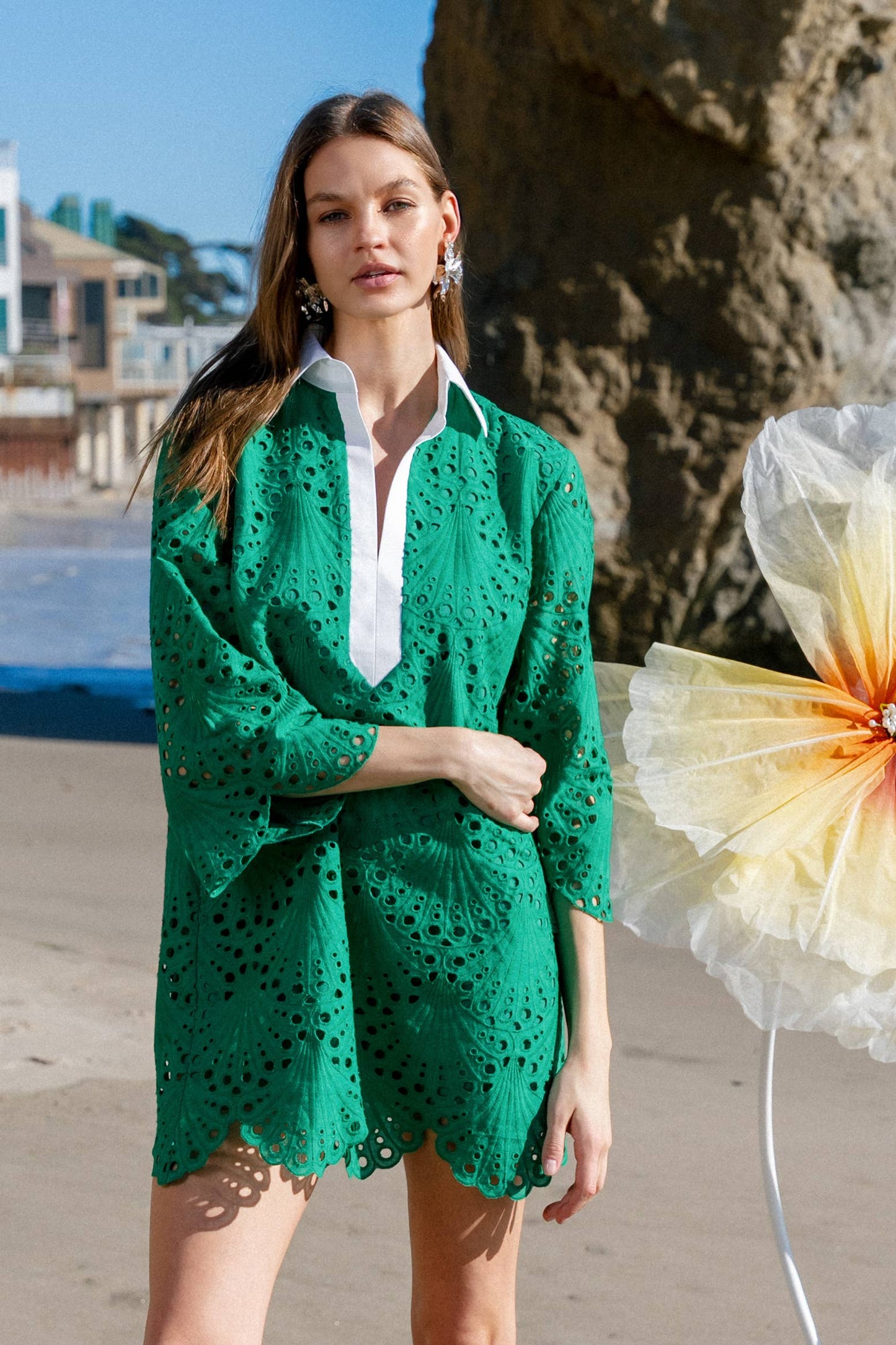 Emerald Coast Eyelet Mini Dress