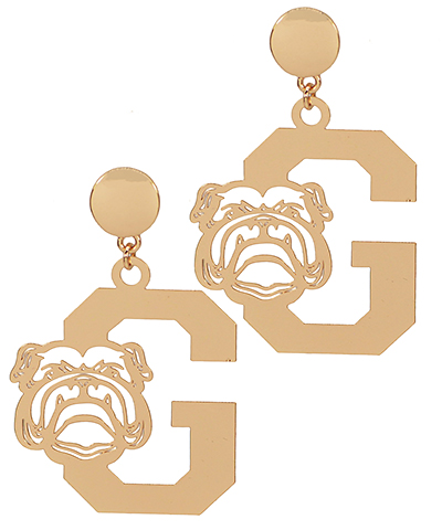 Golden G Bulldog Earrings