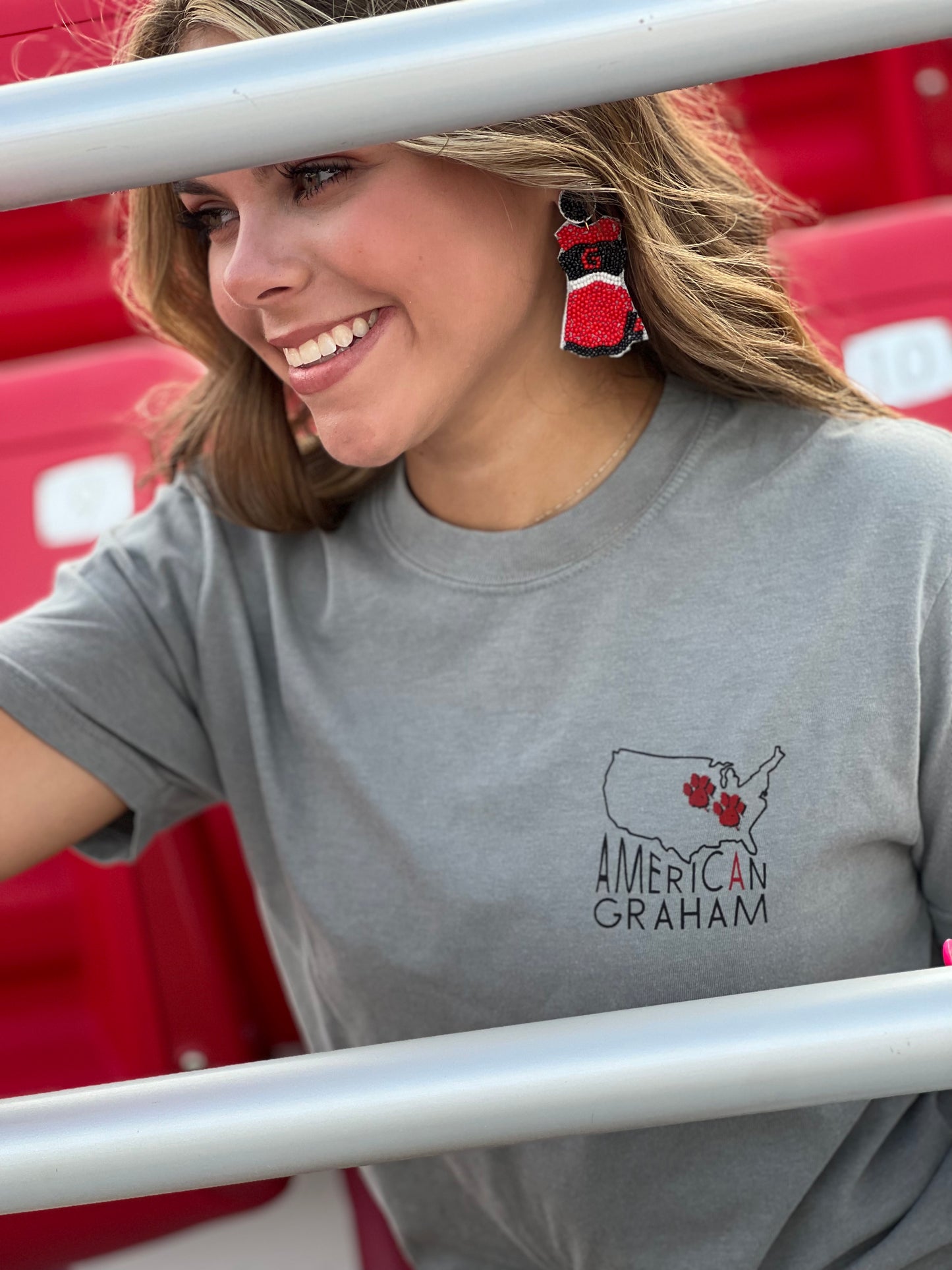 Cheerleader Beaded Earrings American Graham Apparel