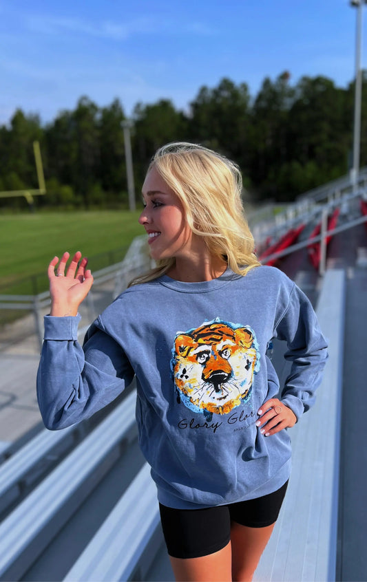Glory, Glory Tigers Comfort Colors Sweatshirt American Graham Apparel