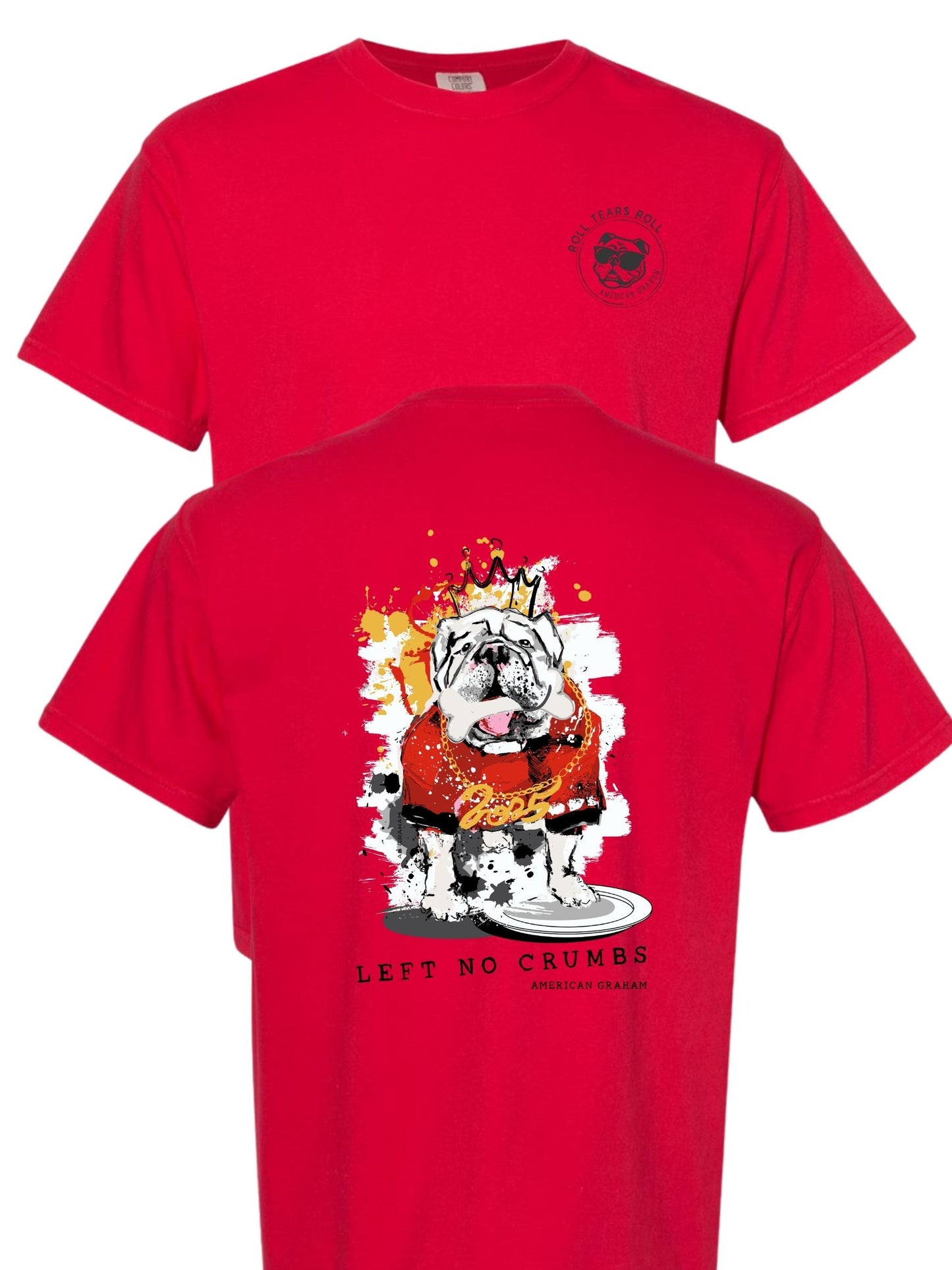 Pre-Order: SEC Champ Design- "Left No Crumbs" Bulldog Artisan Graphic T-Shirt
