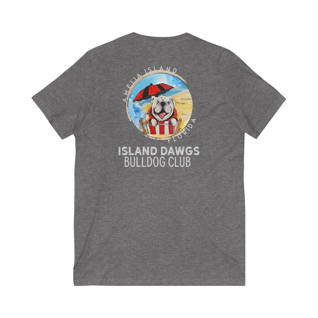 Women's Island Dawgs Jersey V-Neck Tee