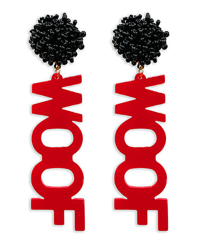 WOOF Acrylic Earrings