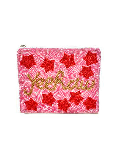 Yee Haw Beaded Coin Purse