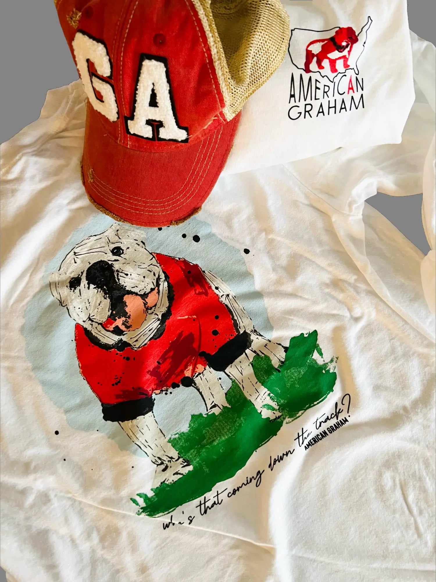 Who's That Bulldog Comfort Colors Long Sleeve Tee American Graham Apparel