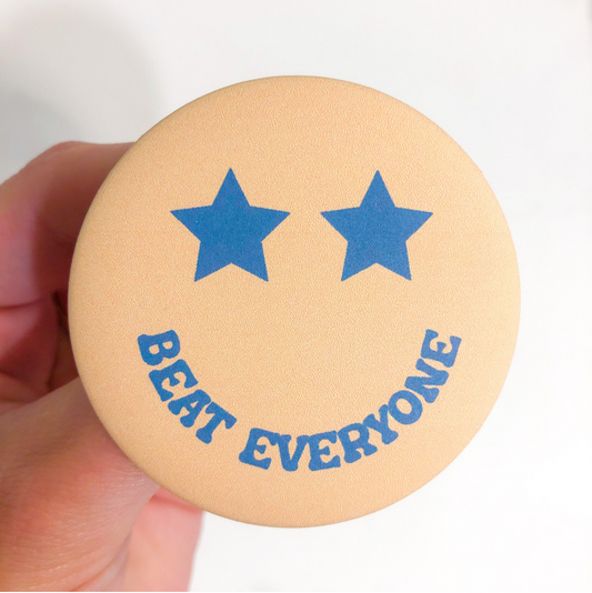 Beat Everyone Game Day Button: Blue, White & Gold