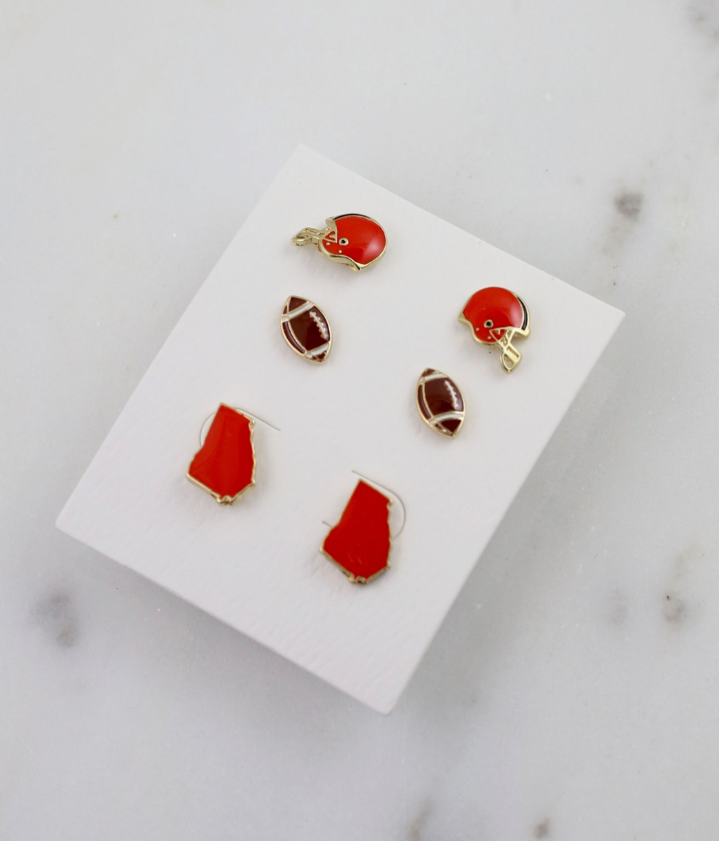 Georgia Football Stud Earring Set