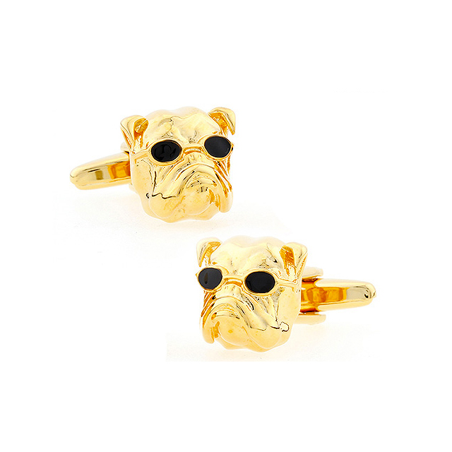 Gold Bulldog Cufflinks WestSocks