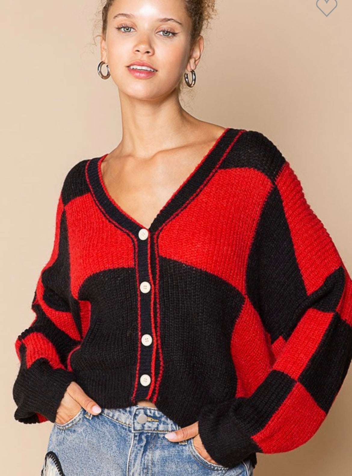 Red & Black Attack Cardigan