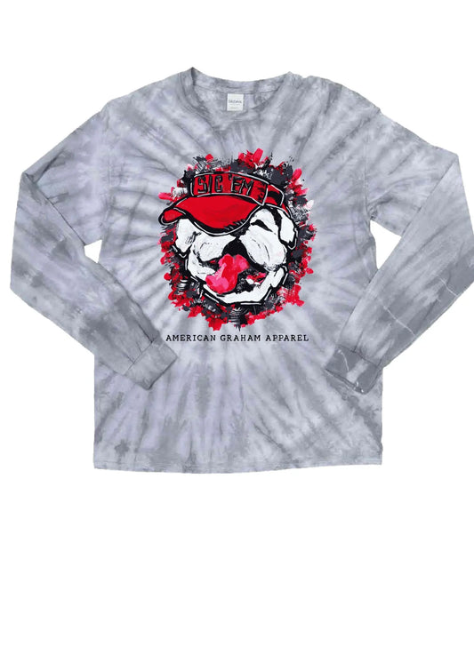 Sic Em Tie-Dye Long Sleeve Tee American Graham Apparel